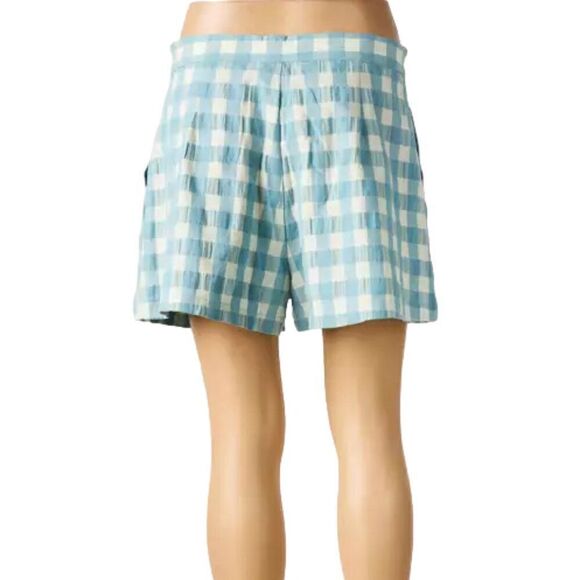 Dr. Bloom Barcelona SL Shorts Pleated waist Outlet Beat Vichy Agua Size SM NWT - Picture 4 of 7
